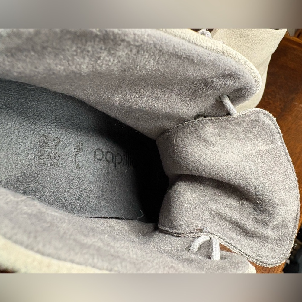Birkenstock Papillio Edith Wedge Boots in Light Grey. Size 37 or US 6-6.5 - Picture 8 of 9